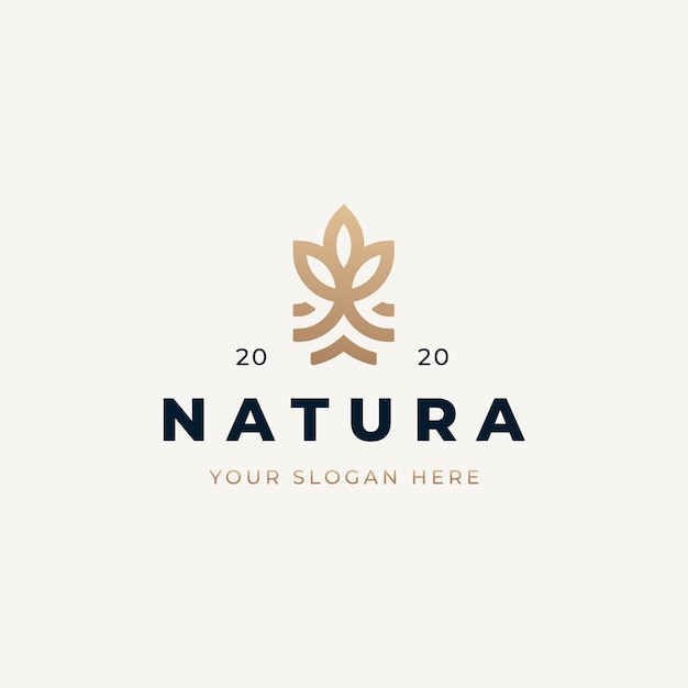 Vintage natural logo design