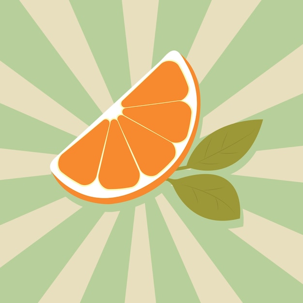 Vintage orange. Retro orange. Orange. Vector illustration