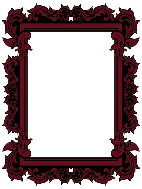 Vintage Ornament Frame For Wedding Illustration