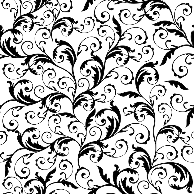 Vintage ornamental background seamless floral pattern