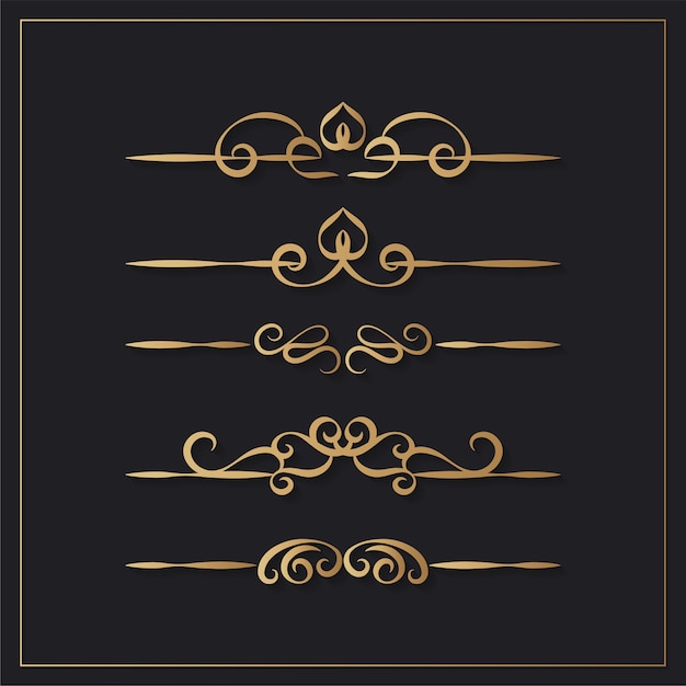 Vintage ornamental design elements