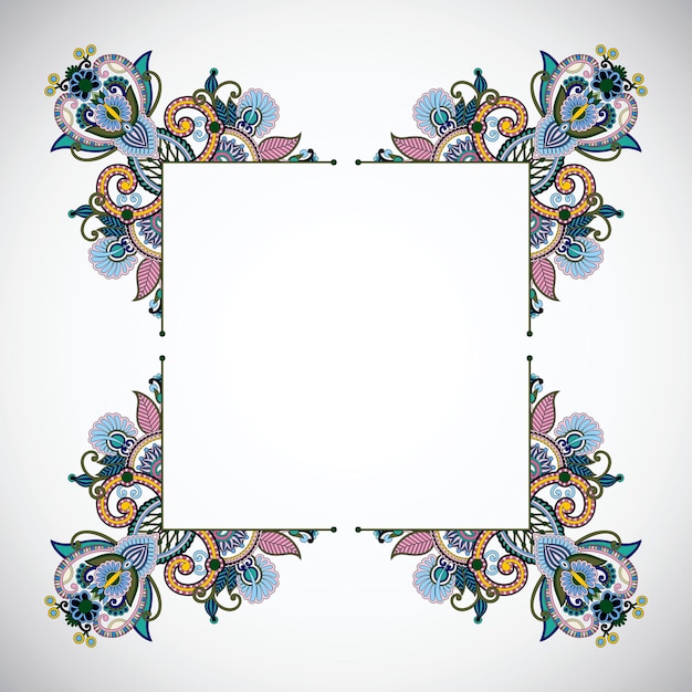 Vintage ornamental template