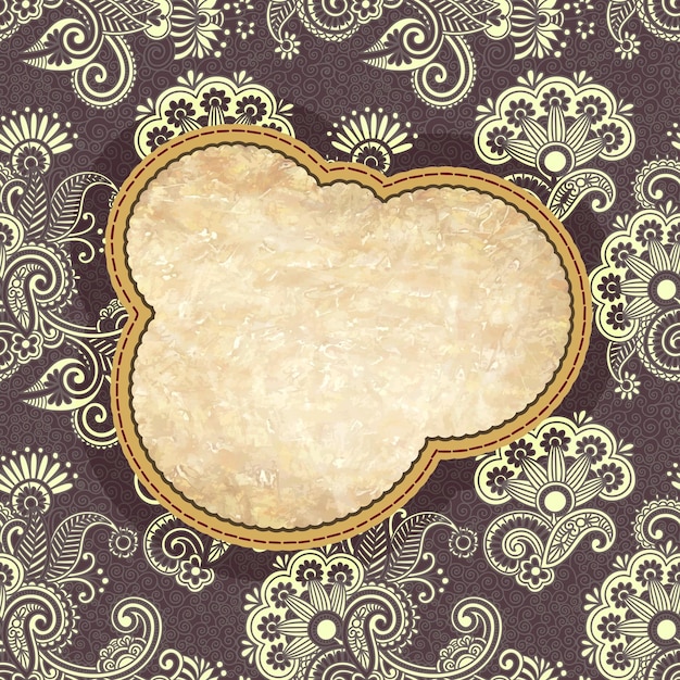 Vintage ornamental template