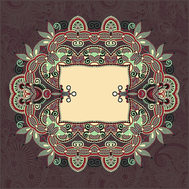 Vintage ornamental template