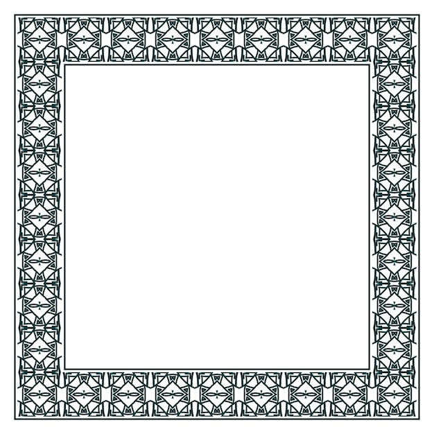 Vintage ornamental vector frame. Vector illustration template for design