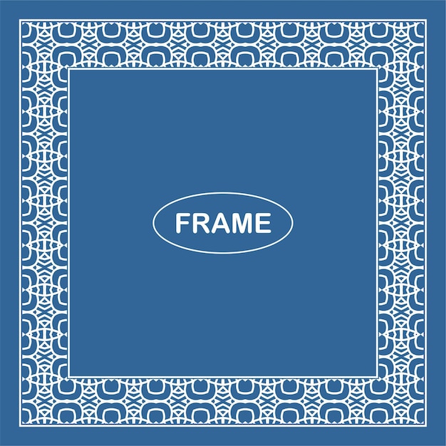 Vintage ornamental vector frame. Vector illustration template for design