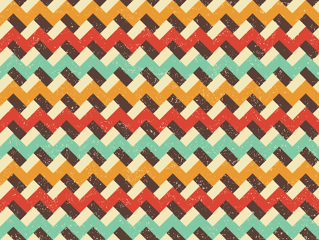 Vintage pattern zigzag retro lines background