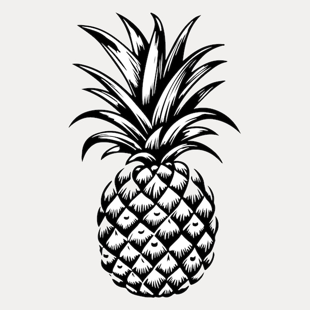 Vector vintage pineapple illustration design