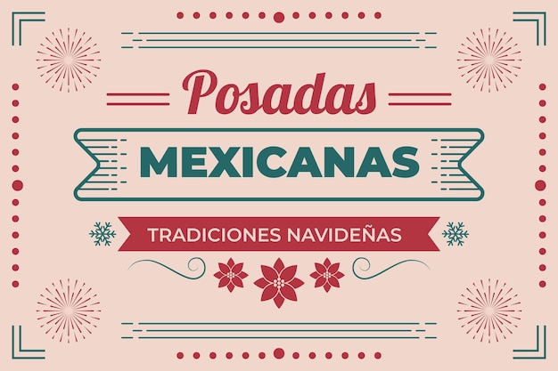 Vintage posadas mexicanas background