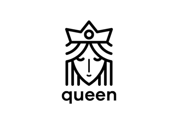 vintage queen logo design templates