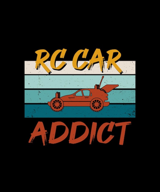 Vintage rc cars racing car addict design TShirt