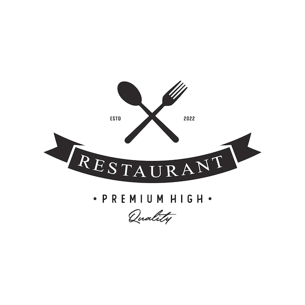 vintage Restaurant logo badge and label design template