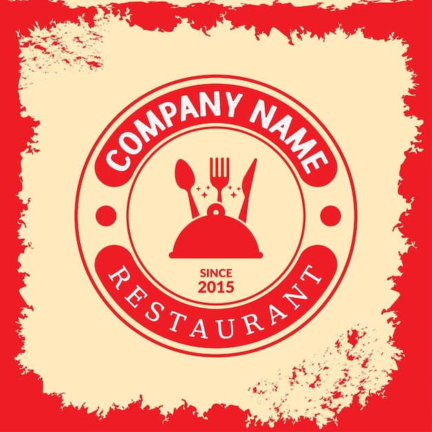 Vintage restaurant logo design taempalte