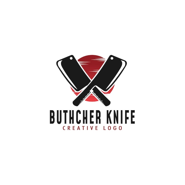 Vintage Retro Buthcer Knife Logo Design Inspiration For Buthcer Shop