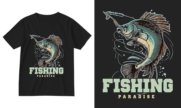 Vintage retro fish fisherman typography fishing tshirt design vector illustrationcatch river water