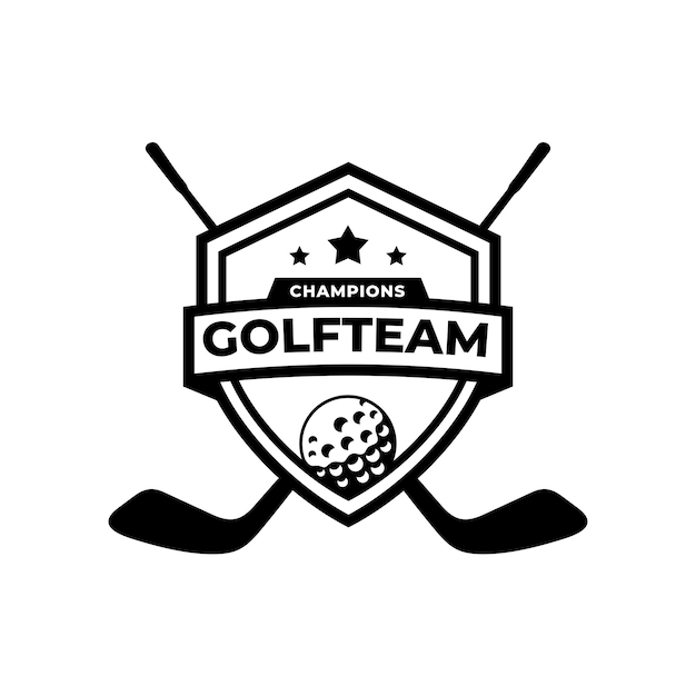 Vintage retro golf badge logo design