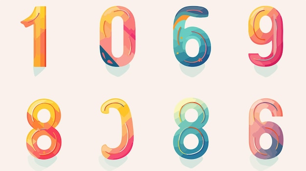 Vintage Retro Numerals Collection for Graphic Design Projects