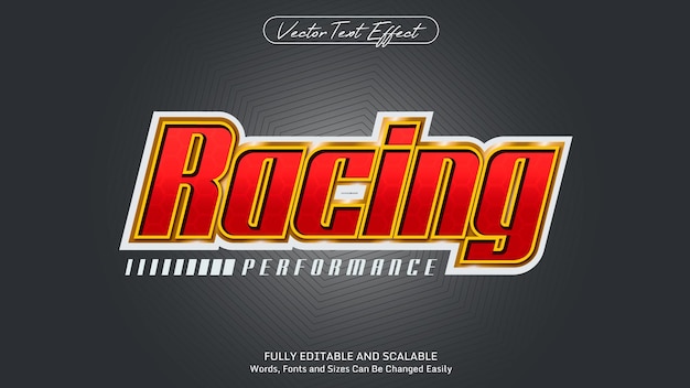 VINTAGE OR RETRO RACING TEAM EDITABLE TEXT EFFECT