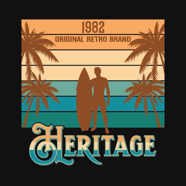 Vintage retro summer vintage T-shirt designs