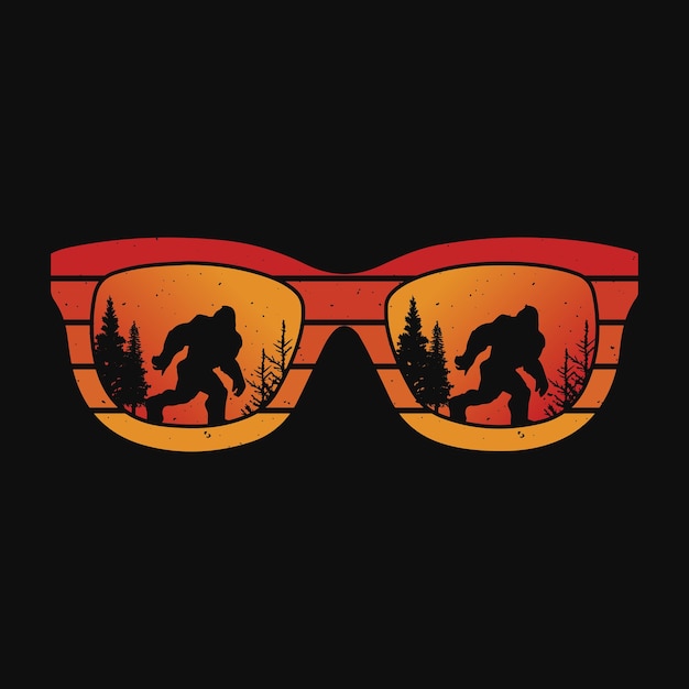 Vintage, Retro Sunglass Bigfoot design