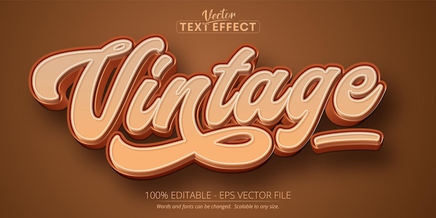 Vintage Retro Text Effect 70s And 80s Editable Text Style