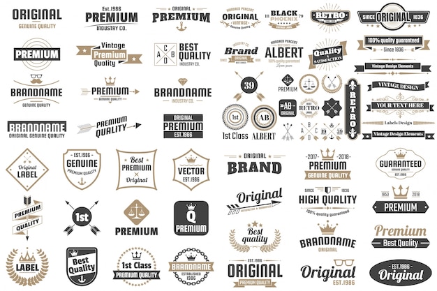 Vintage Retro Vector Logo for banner