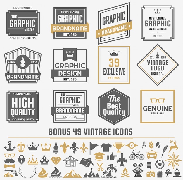 Vector vintage retro vector logo for banner