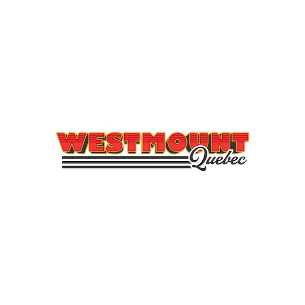 Vintage Retro Westmount, Quebec City names Design