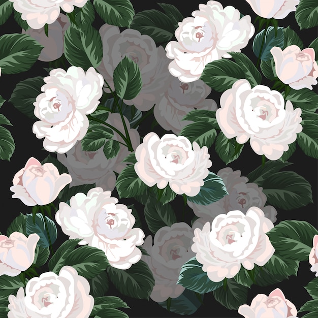 The vintage roses seamless textile. 