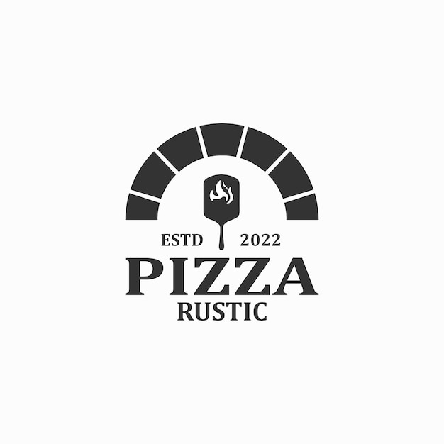 vintage rustic pizza logo