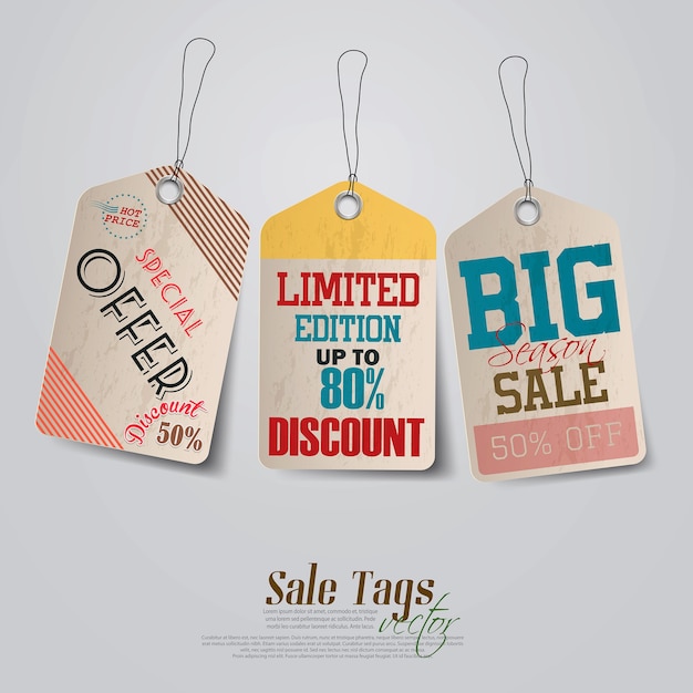 Vintage Sale Tags Design