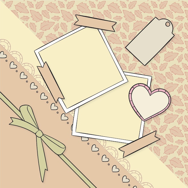 Vector vintage scrapbook paper collection