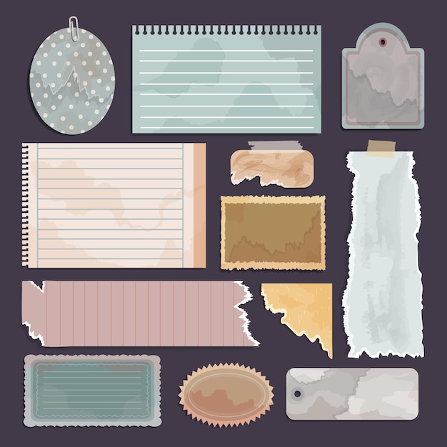 Vintage scrapbook paper collection