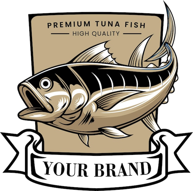 Vintage of Seafood Label Badge