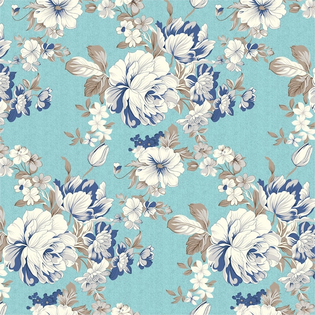 Vintage seamless floral patterns Ditsy style background of small flowers Small blooming flowers