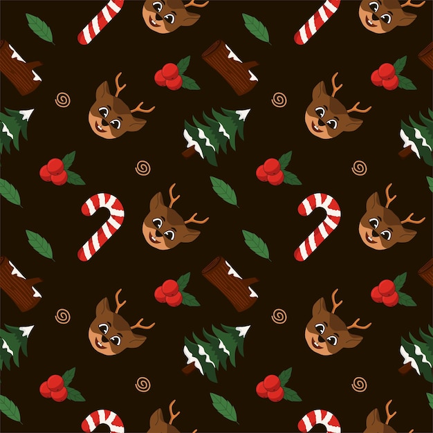 vintage seamless pattern background christmas