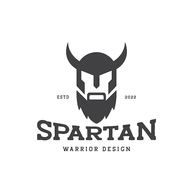 Vintage simple face nordic viking logo design vector graphic symbol icon illustration creative idea