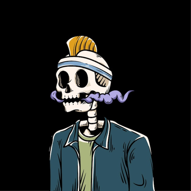 vintage skull character 19