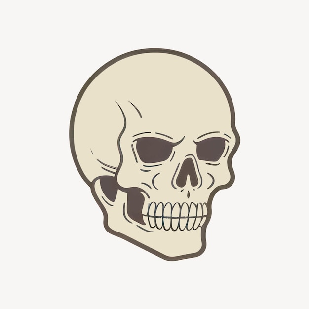 Vintage skull illustration design