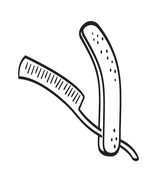 Vintage straight razor Vector illustration