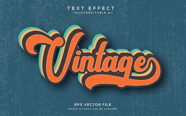 Vintage Style Editable Text effect Design