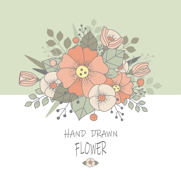 Vintage style flowers  card