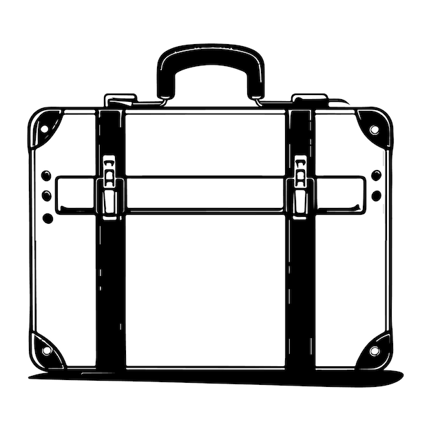 vintage suitcase silhouette luggage travel