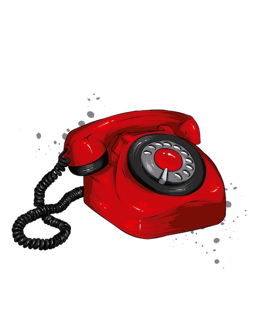 Vintage telephone illustration