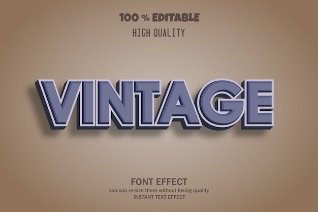 Vintage text font effect