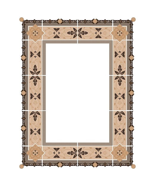 Vintage traditional realistic frames set on white background isolated vector illustration