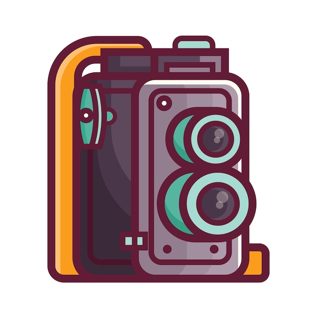 Vintage Twin Lens Film Camera Icon