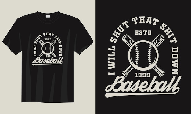 Vintage typography baseball slogan quote tshirt design illustration