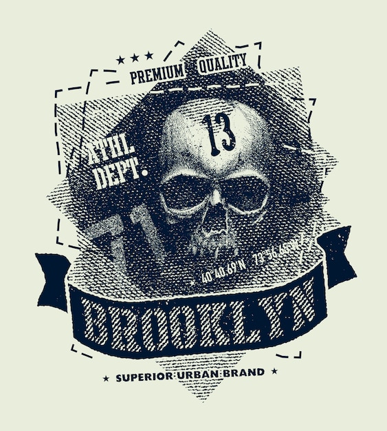 Vintage urban typography illustration