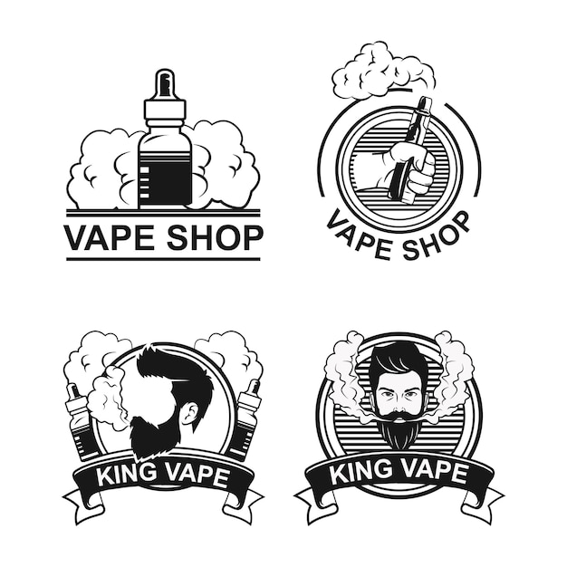 Vector vintage vape logo design bundle